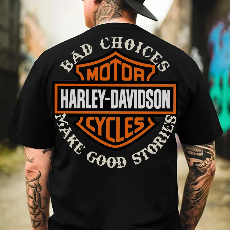 Motor Harley-Davidson Cycles Printed Men's T-shirt