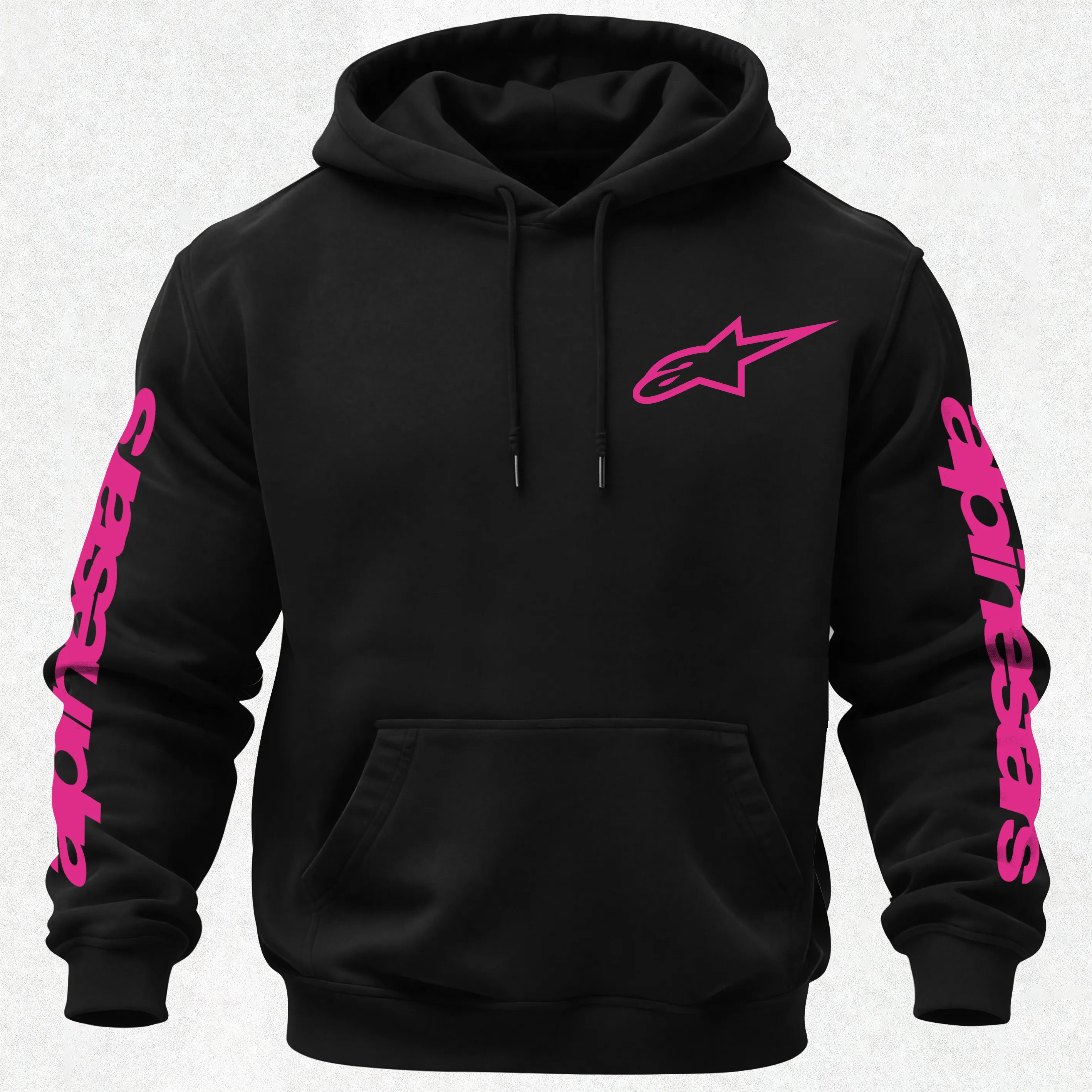 Alpinestars Pink Large Logo Printed Men's Hoodie