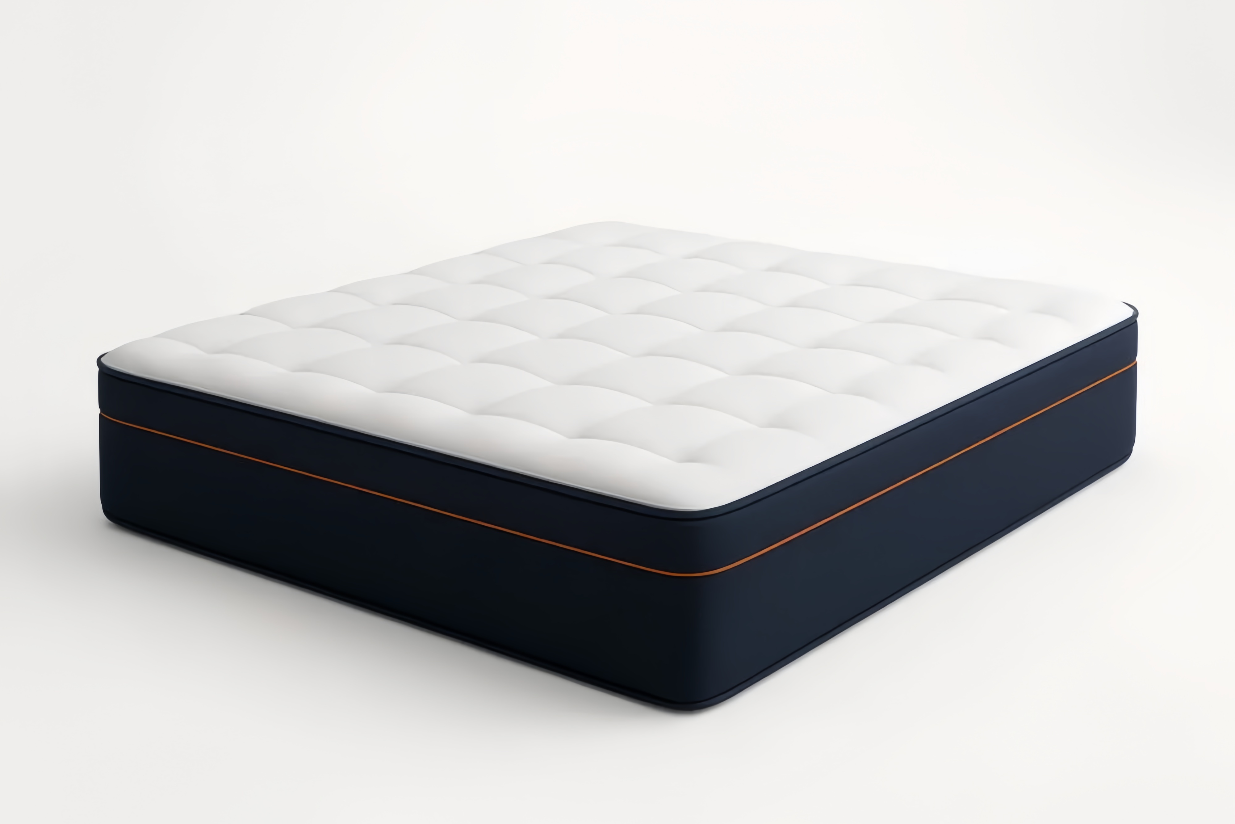Matelas en Polyester et Mousse Mémoire Blanc et Bleu 200x160 cm