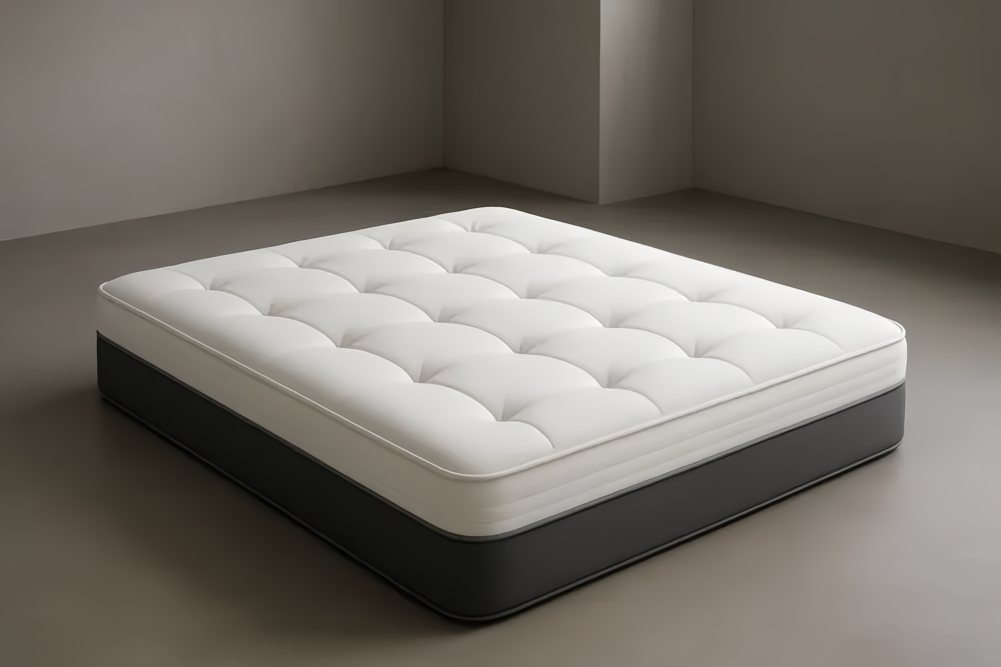 Matelas mousse à mémoire 140x200×25 cm Blanc/Gris