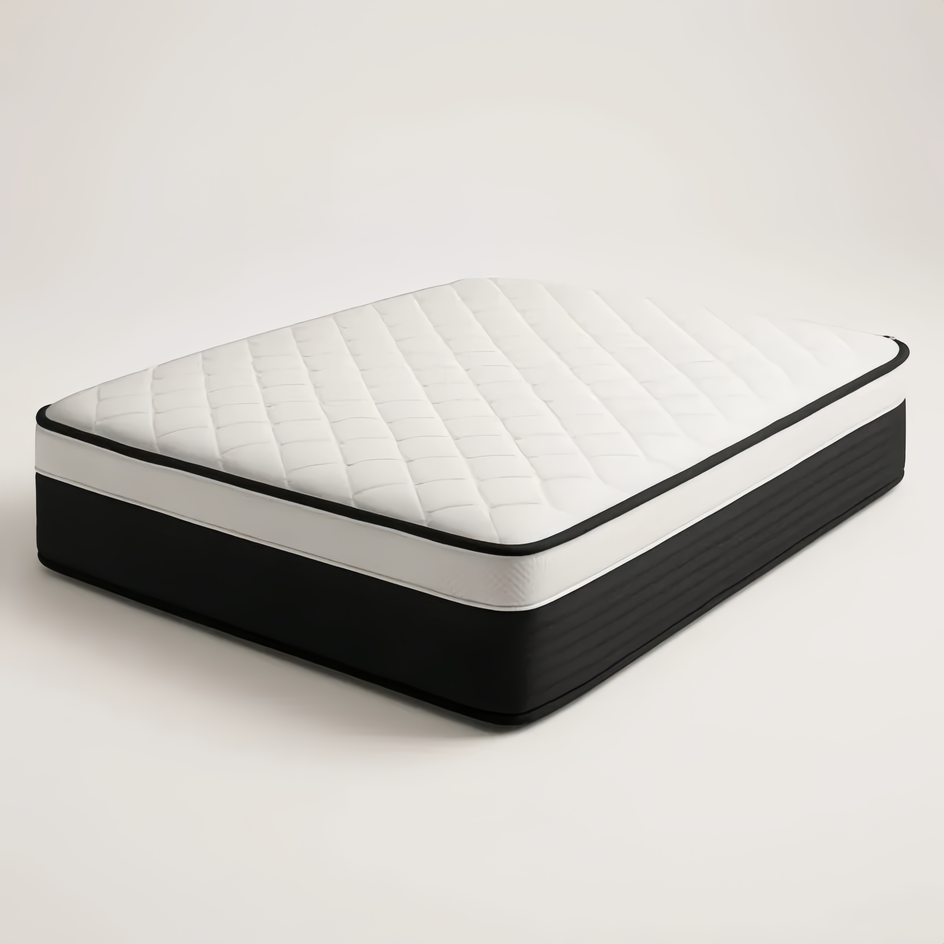 Matelas en Mousse à Mémoire 160x200 cm Blanc/Noir