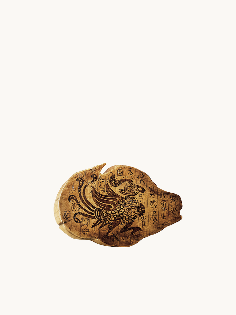 Pyroart Vermilion Bird Pyrography Artisanal Decor