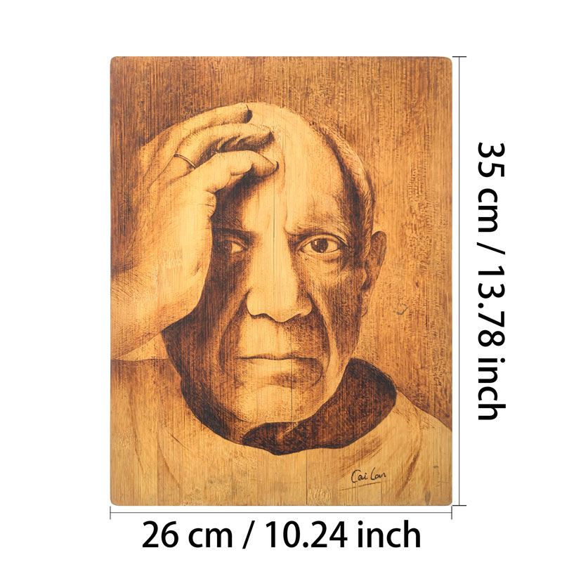 Pyroart  Picasso Portrait Pyrography