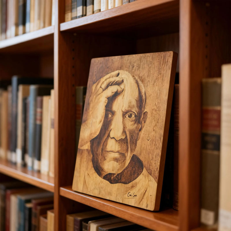 Pyroart  Picasso Portrait Pyrography