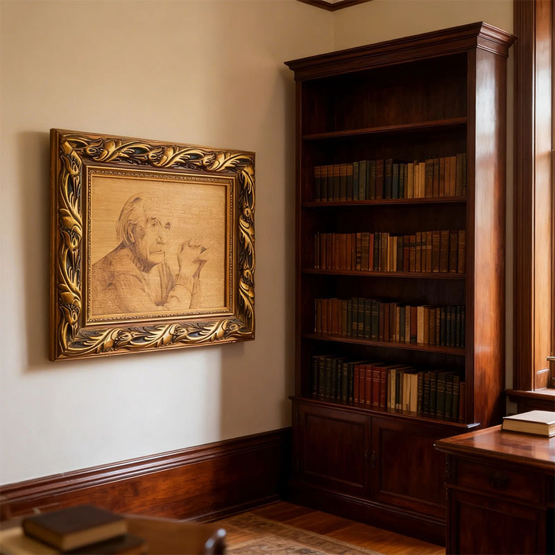 Pyroart  Albert Einstein Portrait Pyrography