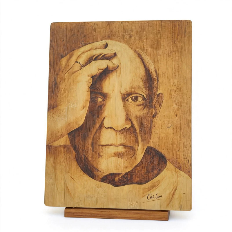 Pyroart  Picasso Portrait Pyrography