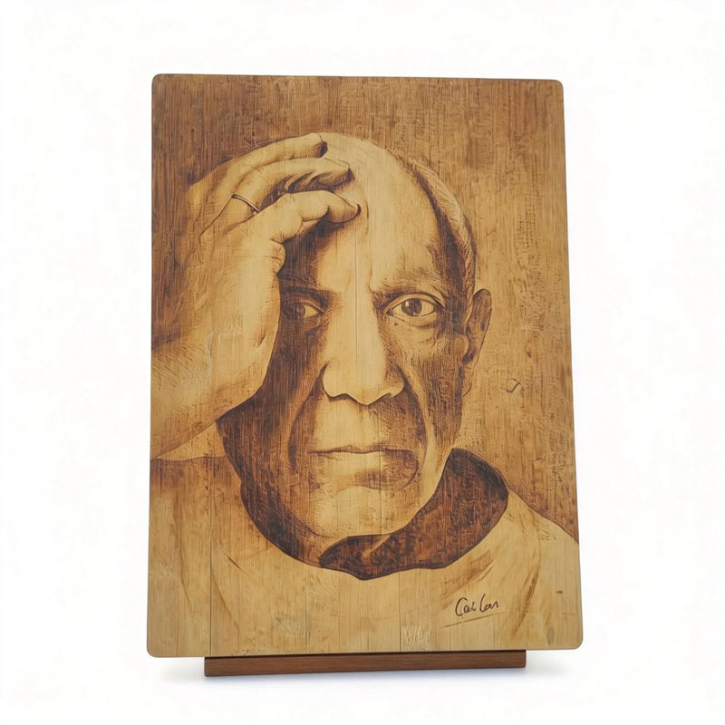 Pyroart  Picasso Portrait Pyrography