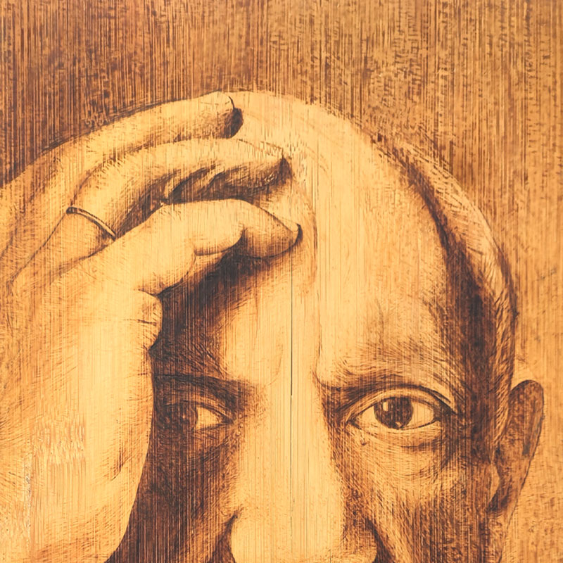 Pyroart  Picasso Portrait Pyrography