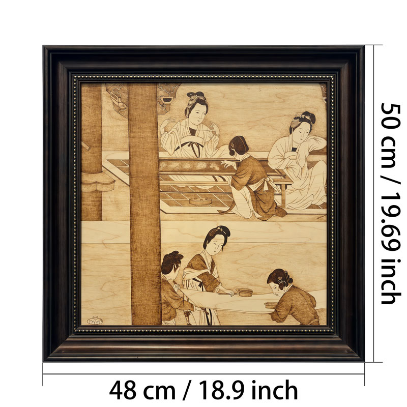 Pyrogart Spring Dawn in the Han Palace Scroll Hang Pyrography