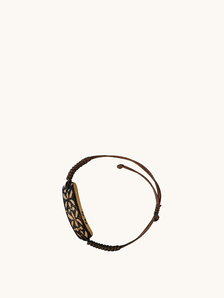 Pyroart Vintage Floral Cross Bracelet