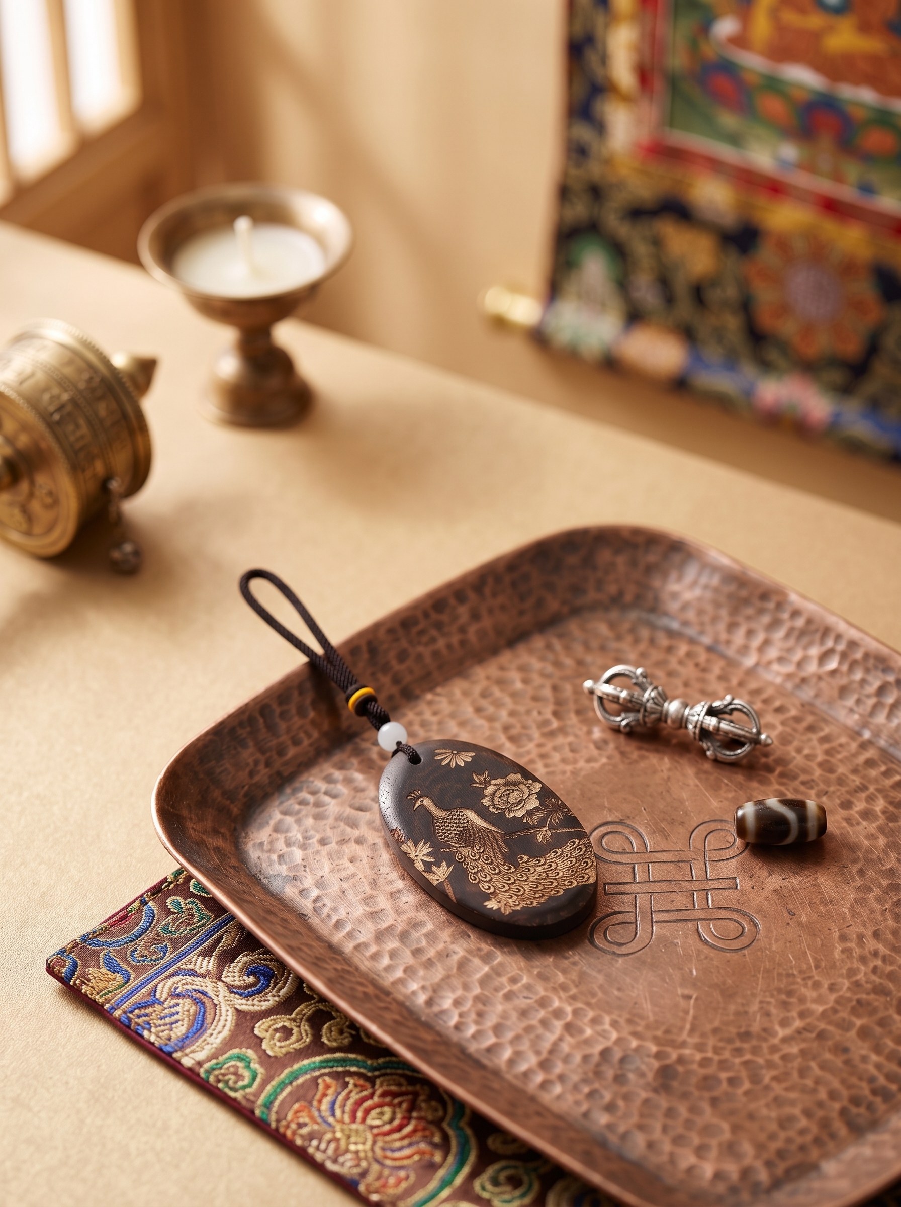 Murren Peacock Blessing Charm