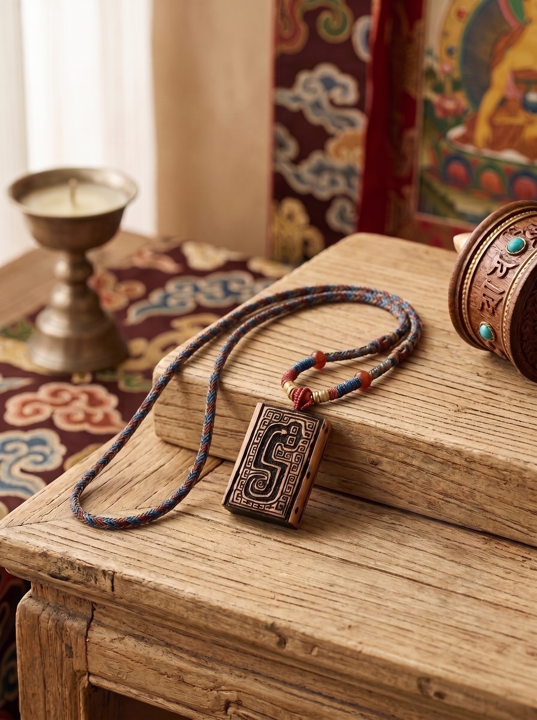 Murren Kui Dragon & Thunder Pattern Charm