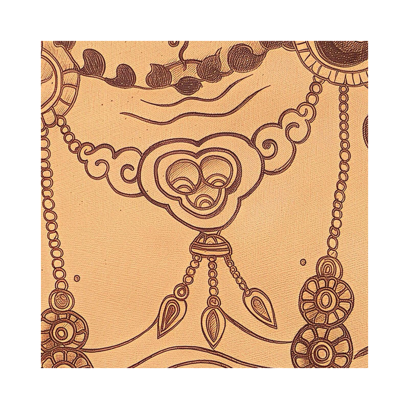 Pyroart Yellow Jambhala Leather Hang Pyrography