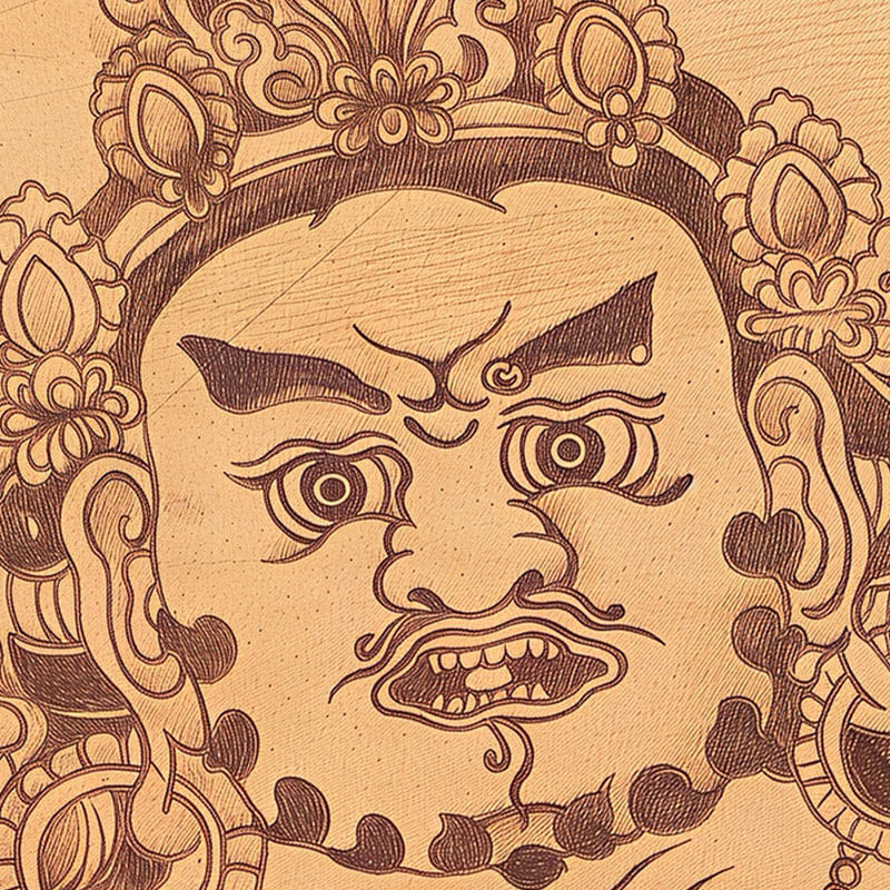 Pyroart Yellow Jambhala Leather Hang Pyrography