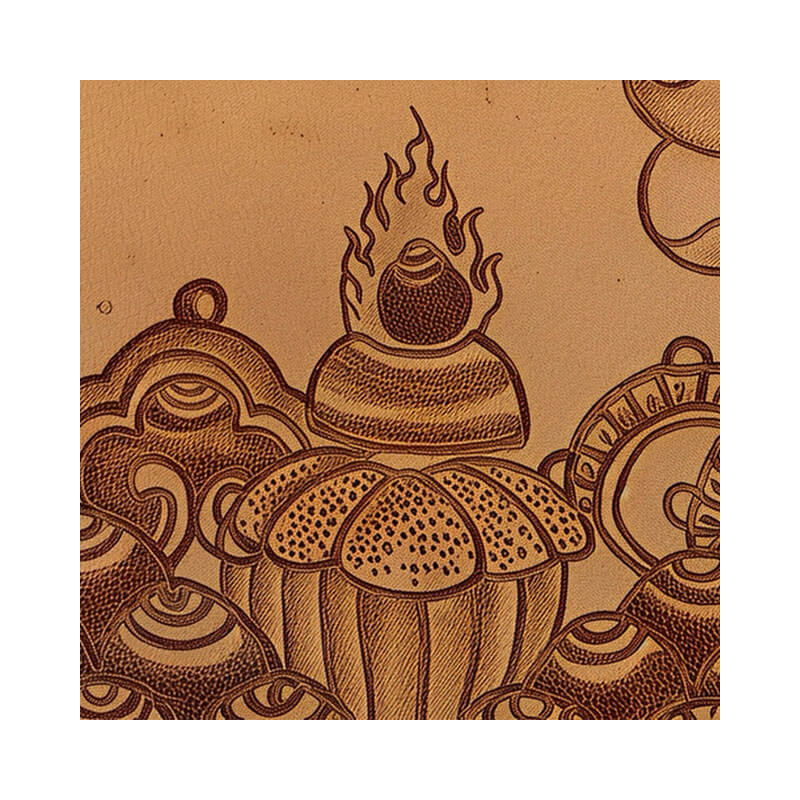 Pyroart Yellow Jambhala Leather Hang Pyrography