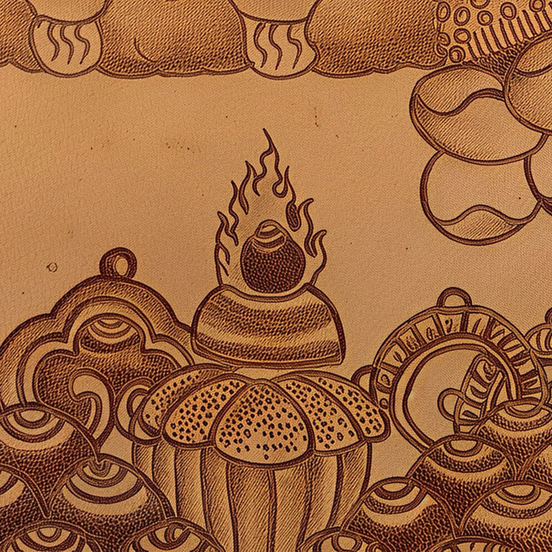 Pyroart Yellow Jambhala Leather Hang Pyrography