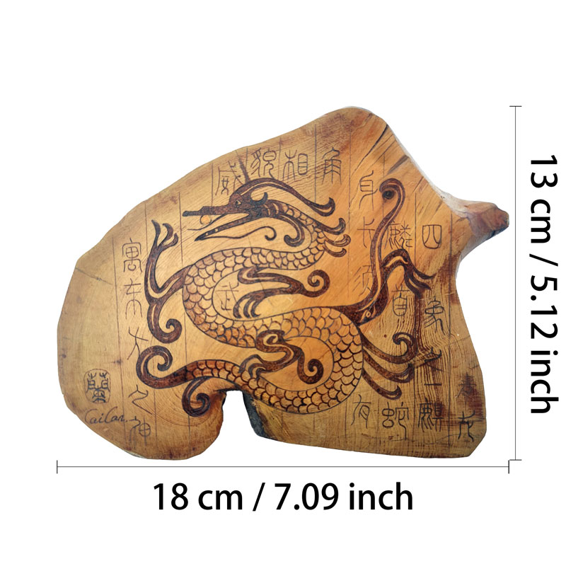 Pyrogart Azure Dragon Pyrography Artisanal Decor