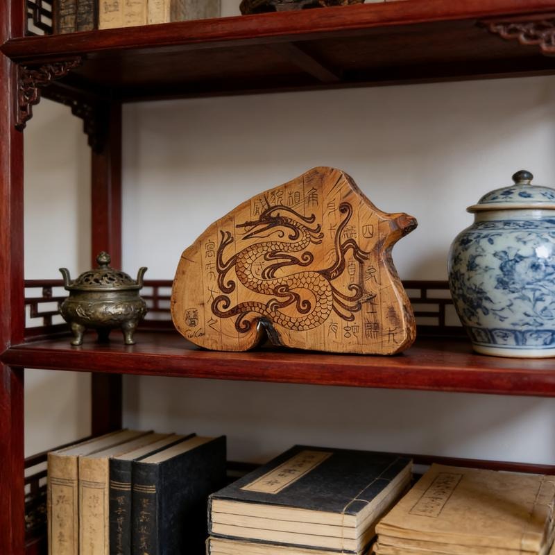 Pyrogart Azure Dragon Pyrography Artisanal Decor