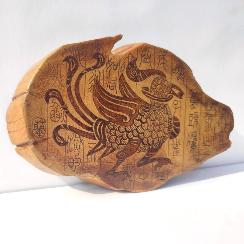 Pyrogart Vermilion Bird Pyrography Artisanal Decor