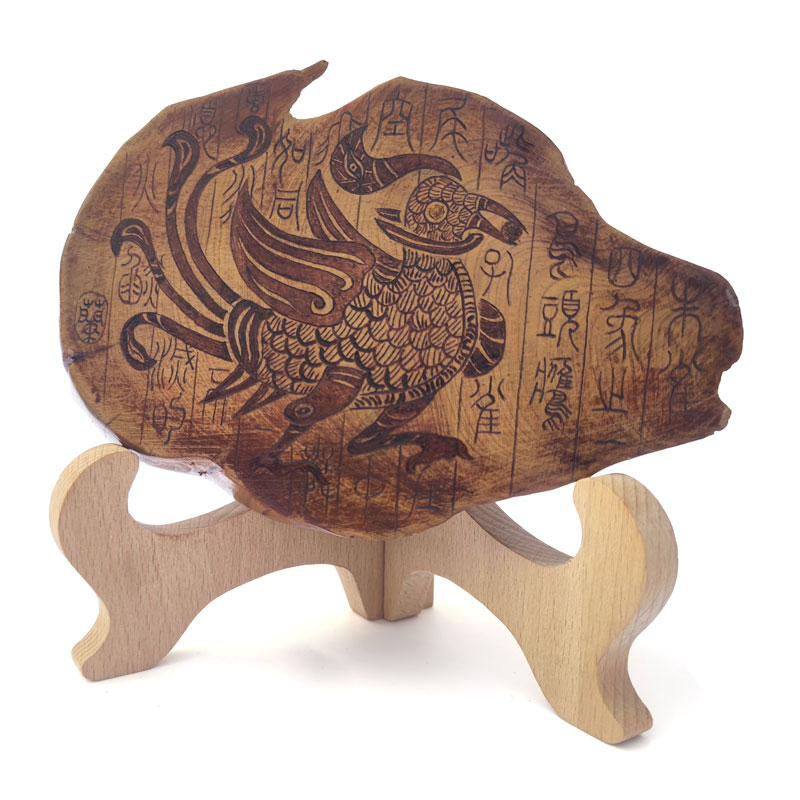 Pyrogart Vermilion Bird Pyrography Artisanal Decor