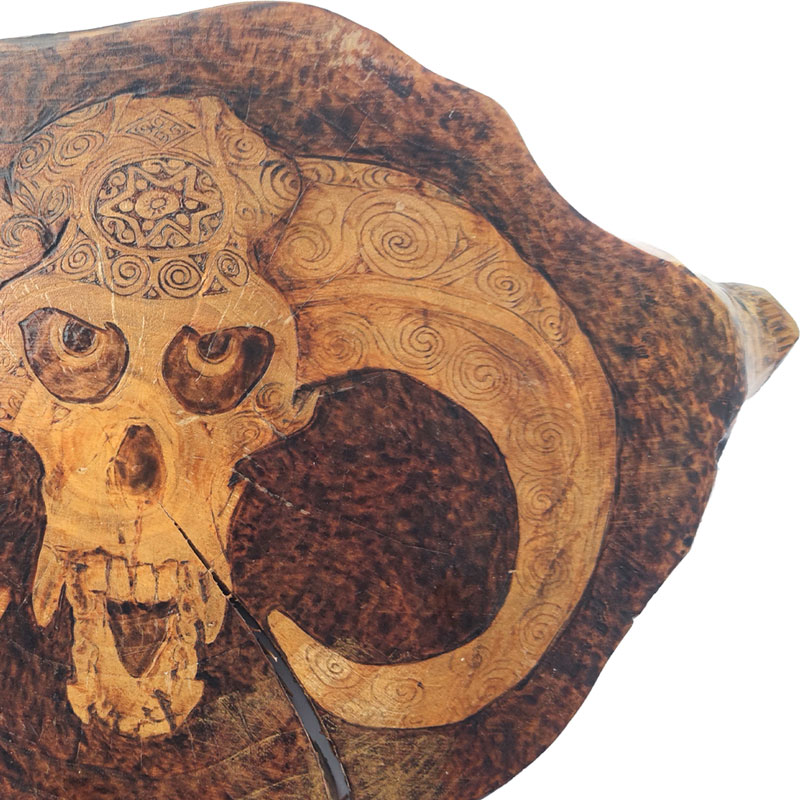 Pyrogart Sheep's Head Pyrography Artisanal Decor