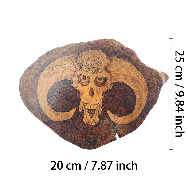 Pyrogart Sheep's Head Pyrography Artisanal Decor
