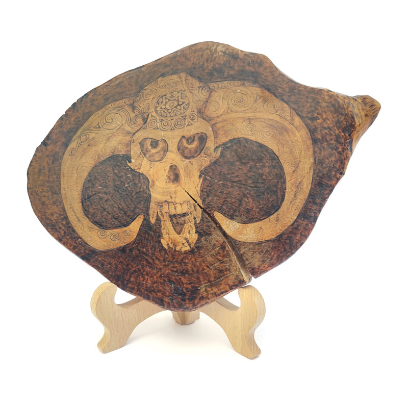 Pyrogart Sheep's Head Pyrography Artisanal Decor