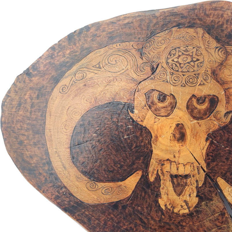 Pyrogart Sheep's Head Pyrography Artisanal Decor