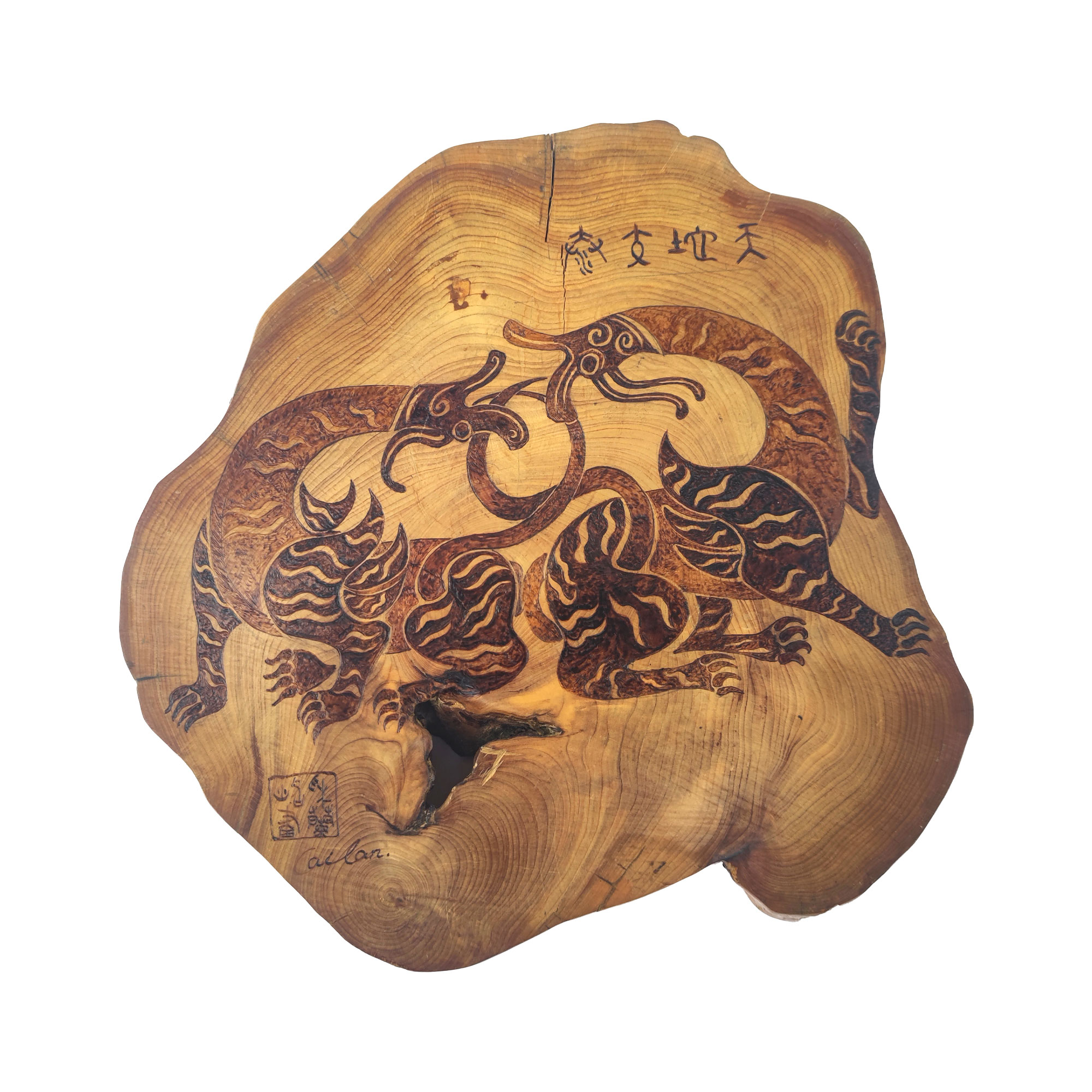 Pyrogart Heaven and Earth Converge Pyrography Artisanal Decor