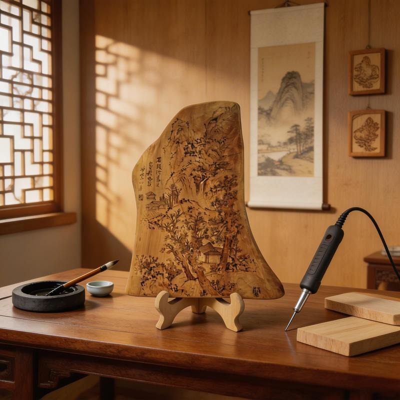 Pyrogart Landscapes by Lan Ying Pyrography Artisanal Decor