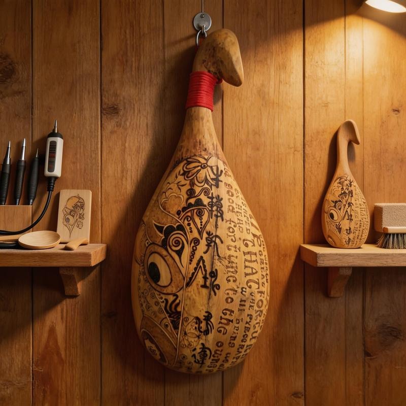 Pyrogart Lucky Ox Ladle Pyrography Artisanal Decor