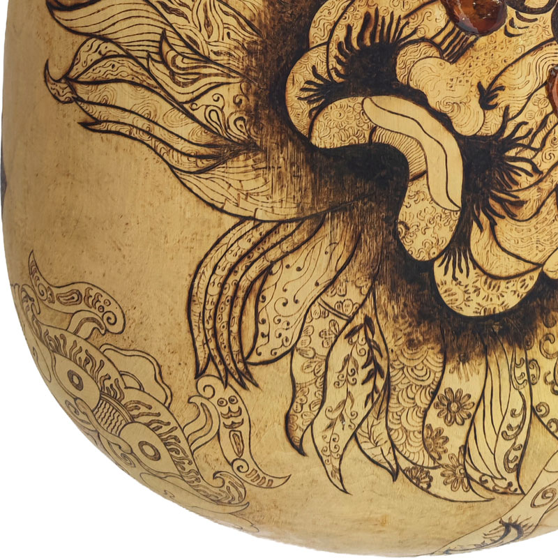 Pyrogart Exorcist Zhong Kui Ladle Pyrography Artisanal Decor