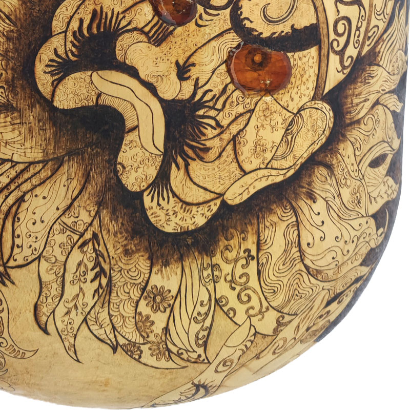 Pyrogart Exorcist Zhong Kui Ladle Pyrography Artisanal Decor