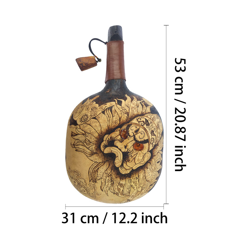 Pyrogart Exorcist Zhong Kui Ladle Pyrography Artisanal Decor