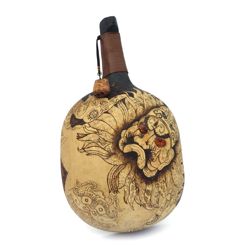 Pyrogart Exorcist Zhong Kui Ladle Pyrography Artisanal Decor