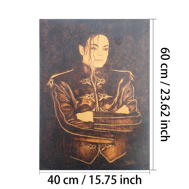 Pyroart Michael Jackson Portrait Pyrography