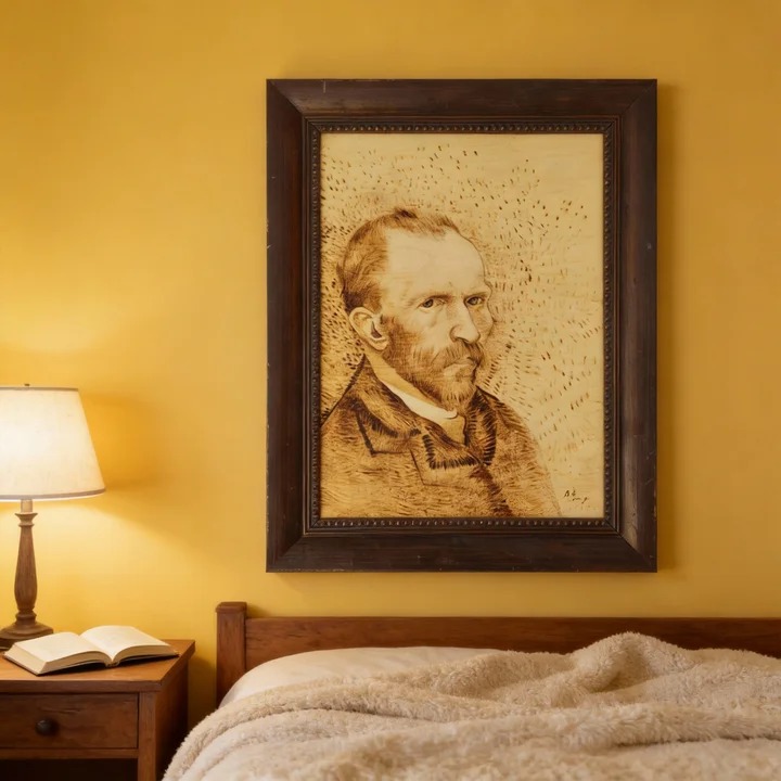 Pyroart Van Gogh Portrait Pyrography