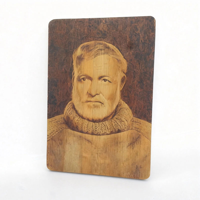 Pyroart Hemingway Portrait Pyrography