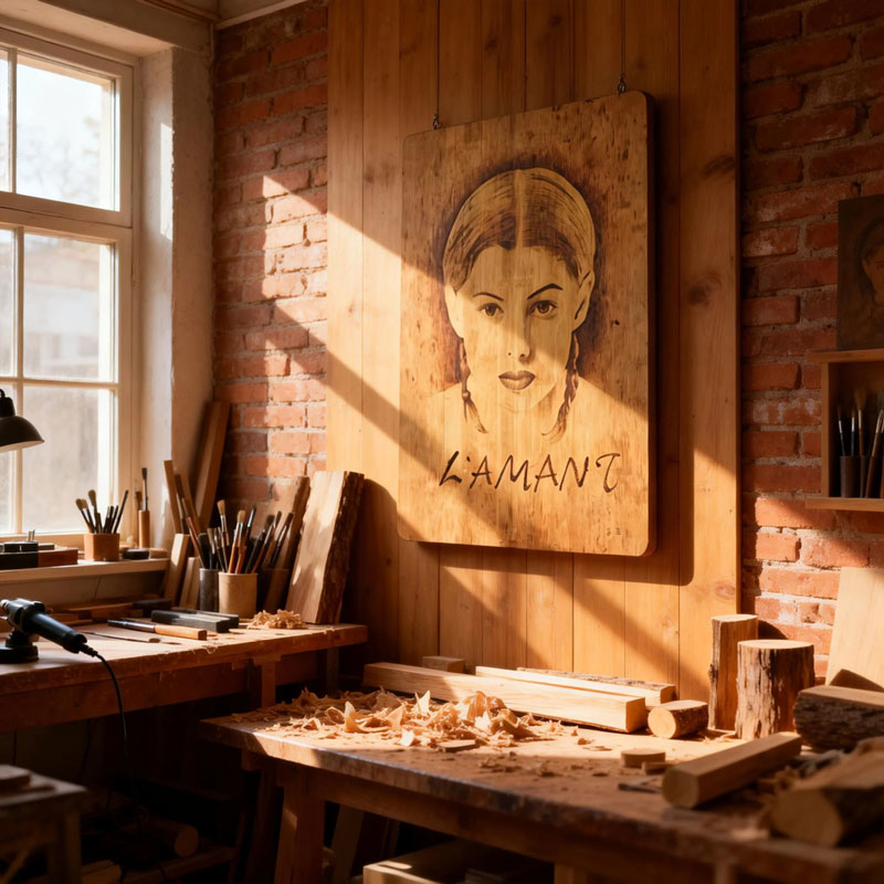 Pyroart  L'Amant Portrait Pyrography