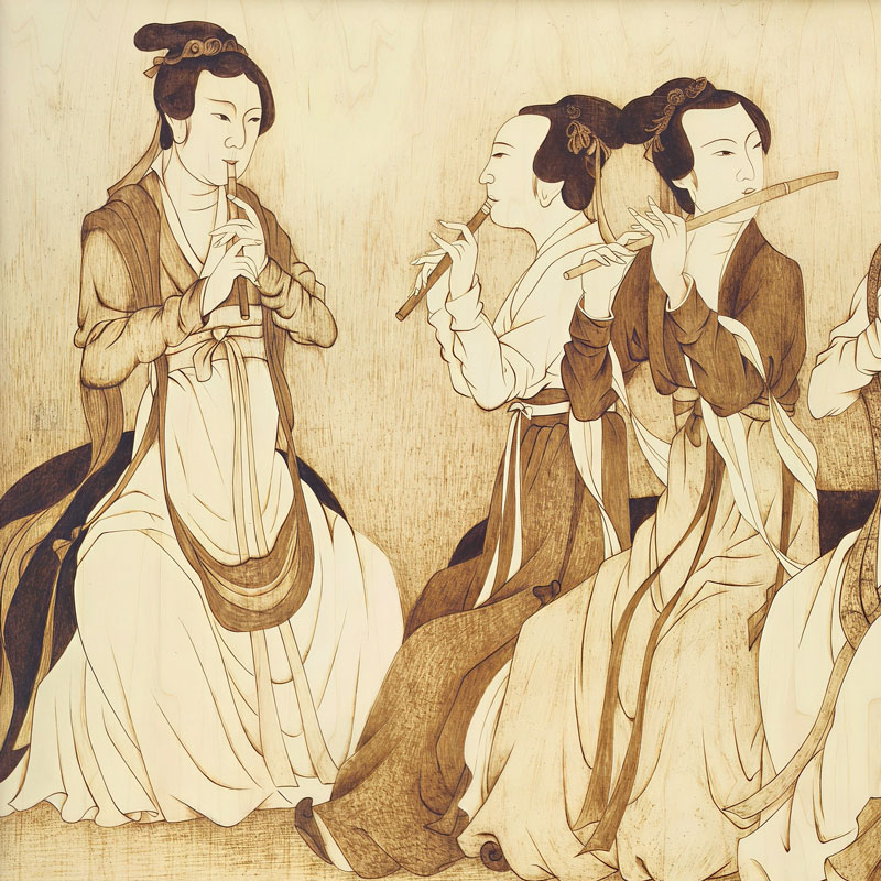 Pyrogart Night Revels of Han Xizai Hang Pyrography