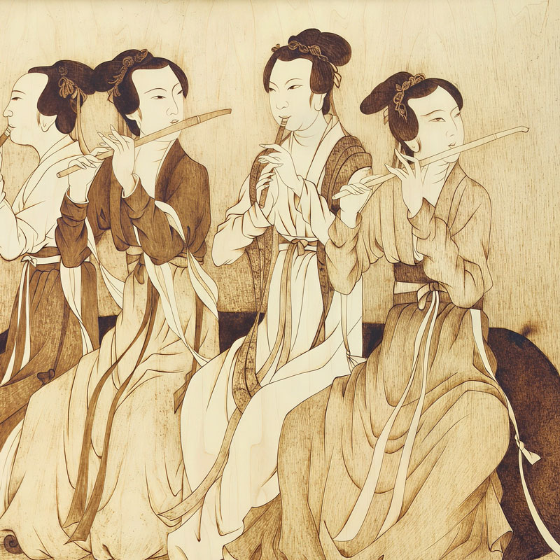 Pyrogart Night Revels of Han Xizai Hang Pyrography