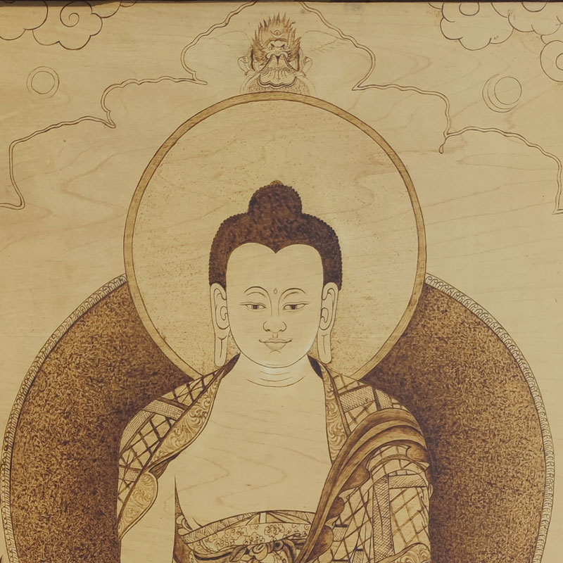 Pyrogart Sakyamuni Buddha Hang Pyrography