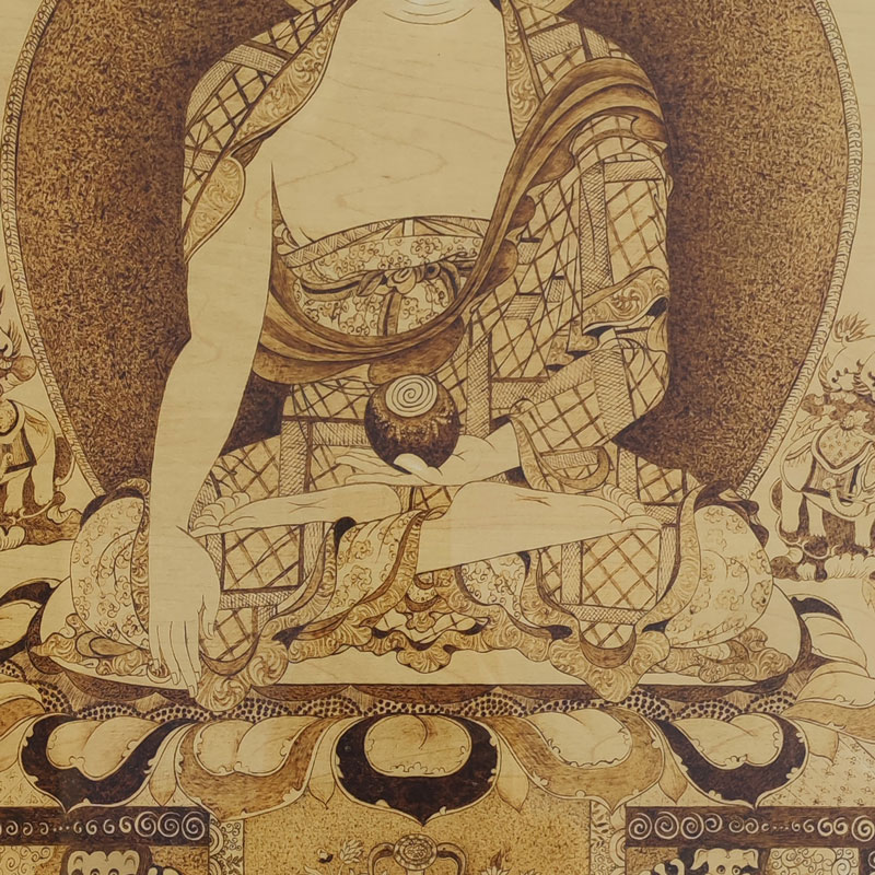 Pyrogart Sakyamuni Buddha Hang Pyrography