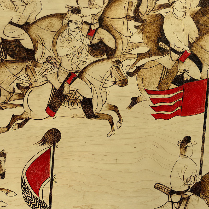 Pyrogart Hunting Excursion Mural Hang Pyrography