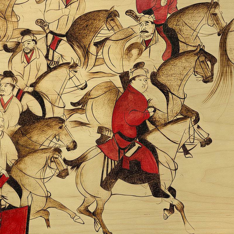 Pyrogart Hunting Excursion Mural Hang Pyrography