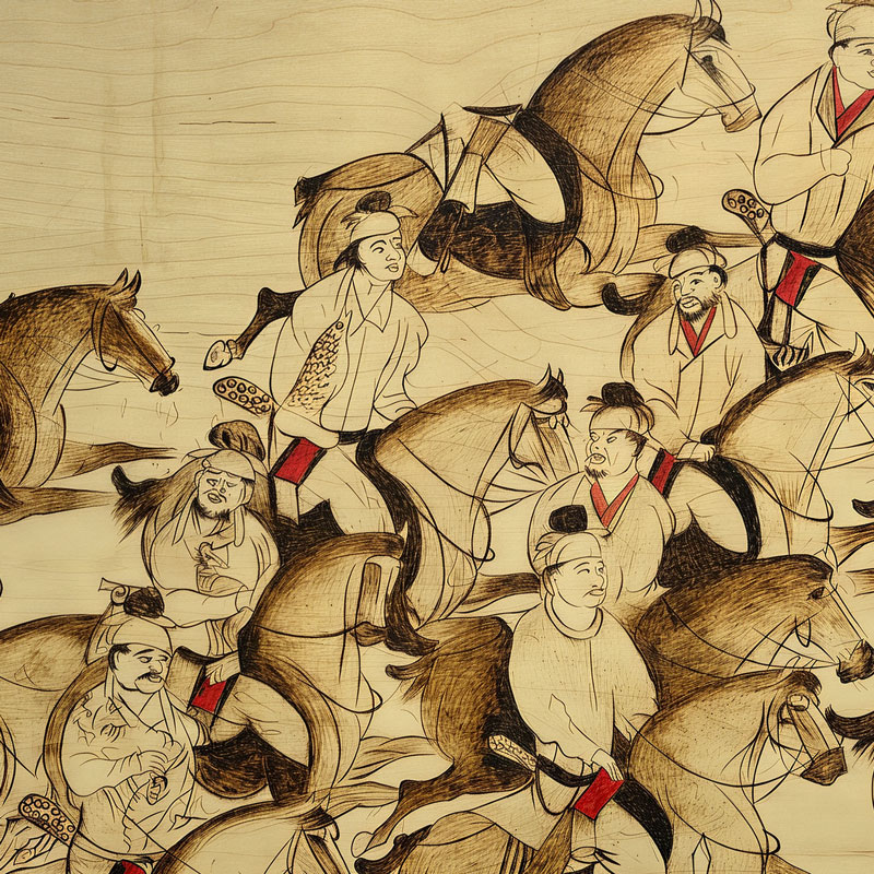 Pyrogart Hunting Excursion Mural Hang Pyrography