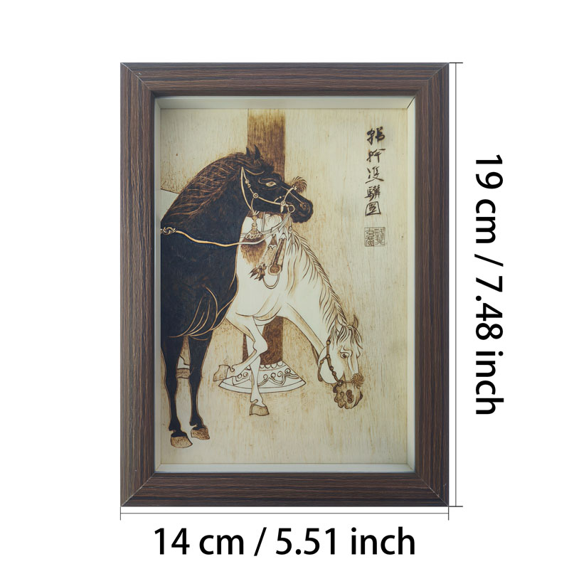 Pyrogart Two Steeds Painting Hang Pyrography