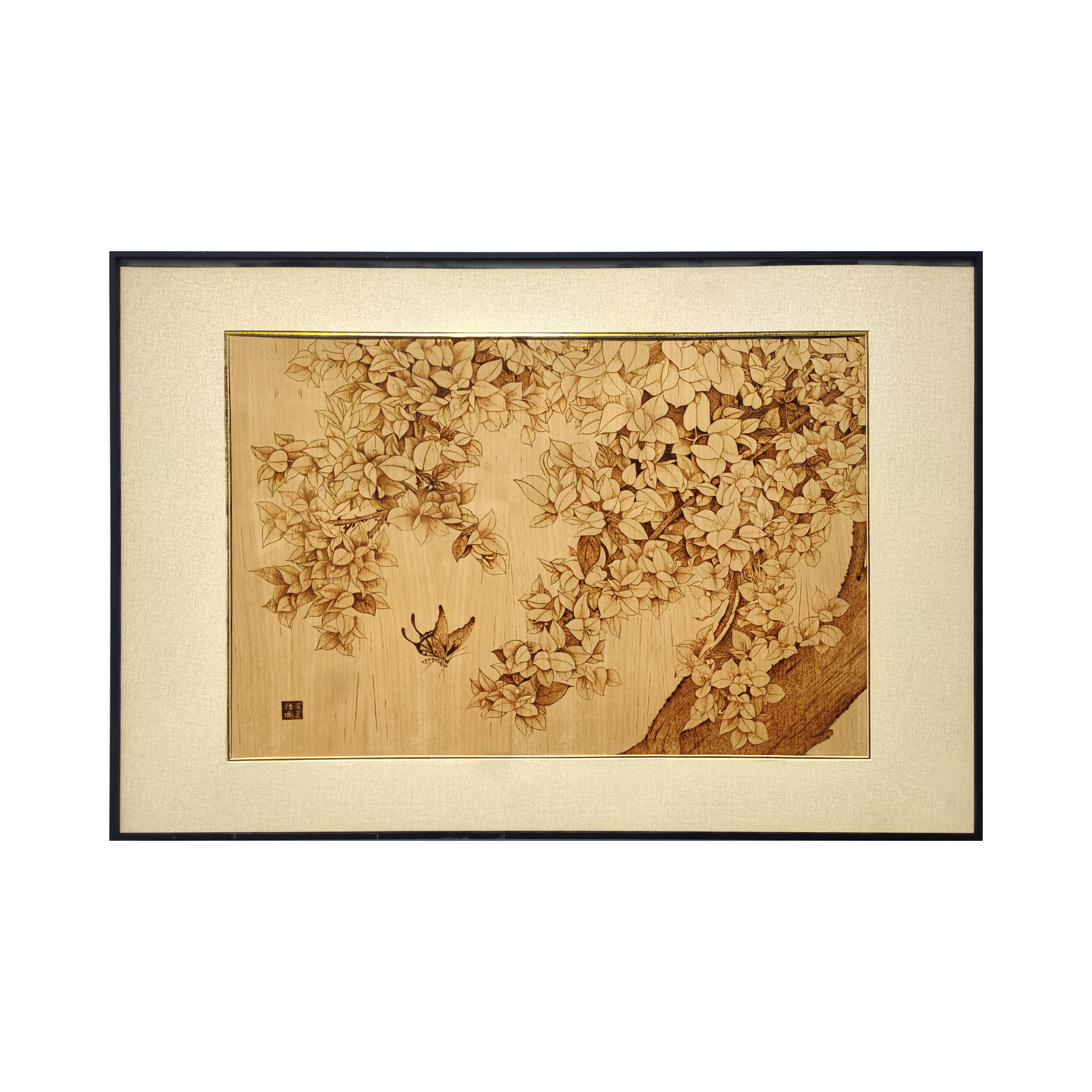 Pyrogart Flower and Bird Illustration Hang Pyrography