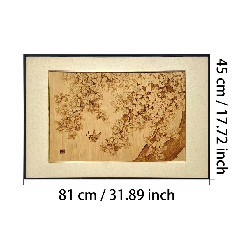 Pyrogart Flower and Bird Illustration Hang Pyrography