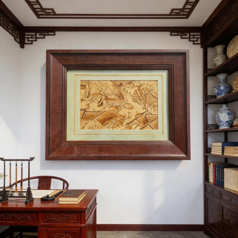 Pyrogart “Qingming River Map” - Exquisite Detail Print Hang Pyrography
